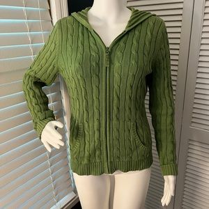 St. John’s Bay cable knit cotton hoodie